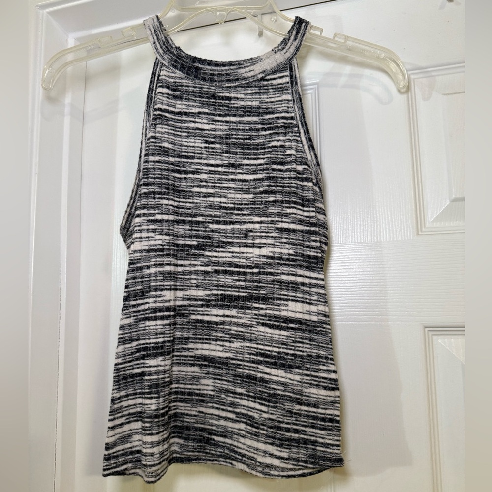 Mudd Black and White Striped Tank Top
